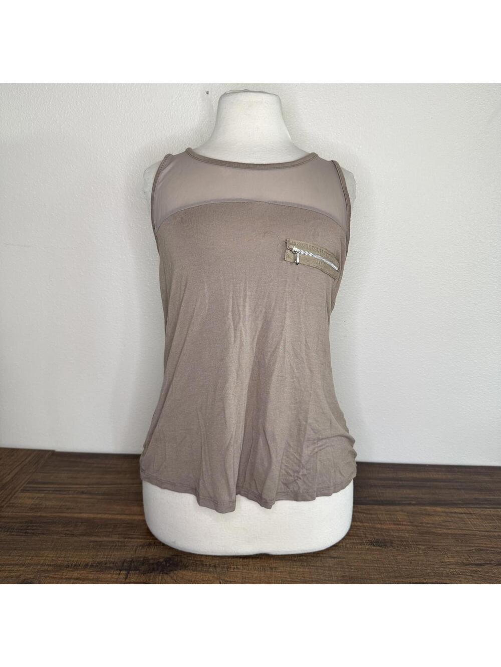 Splash Juniors Sleeveless Mesh Panel Top with Zipper Pocket XL
